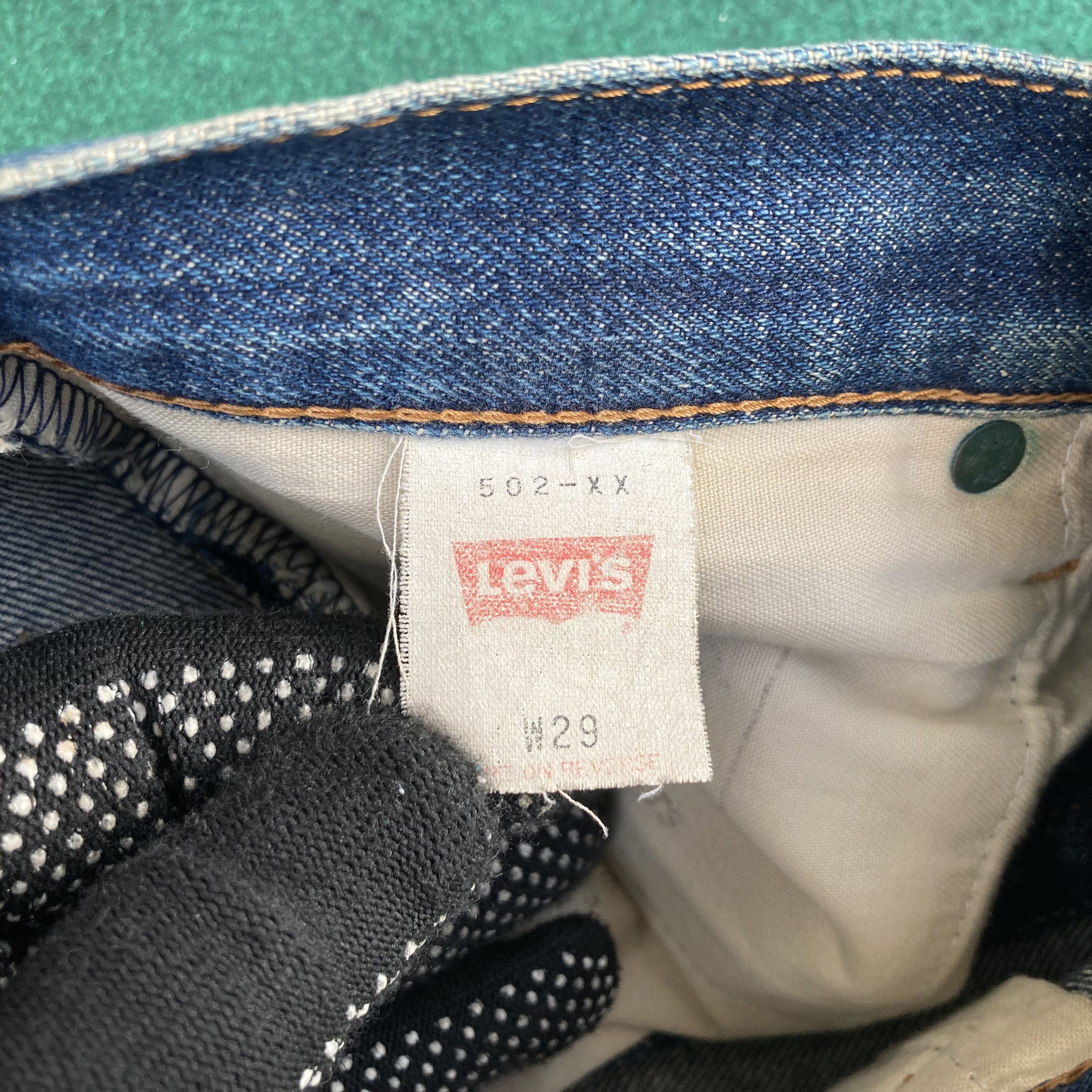 Levi's 28x30 Vtg Levis 502 Japan Big E Redline Selvedge Denim Jeans Size US 28 / EU 44 - 6 Thumbnail