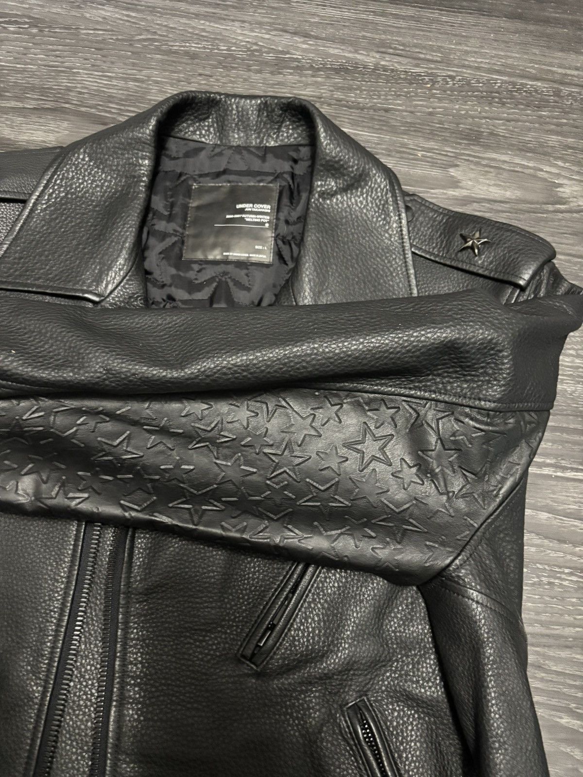 Undercover AW2000 Melting Pot Star Leather Jacket Size US L / EU 52-54 / 3 - 5 Thumbnail