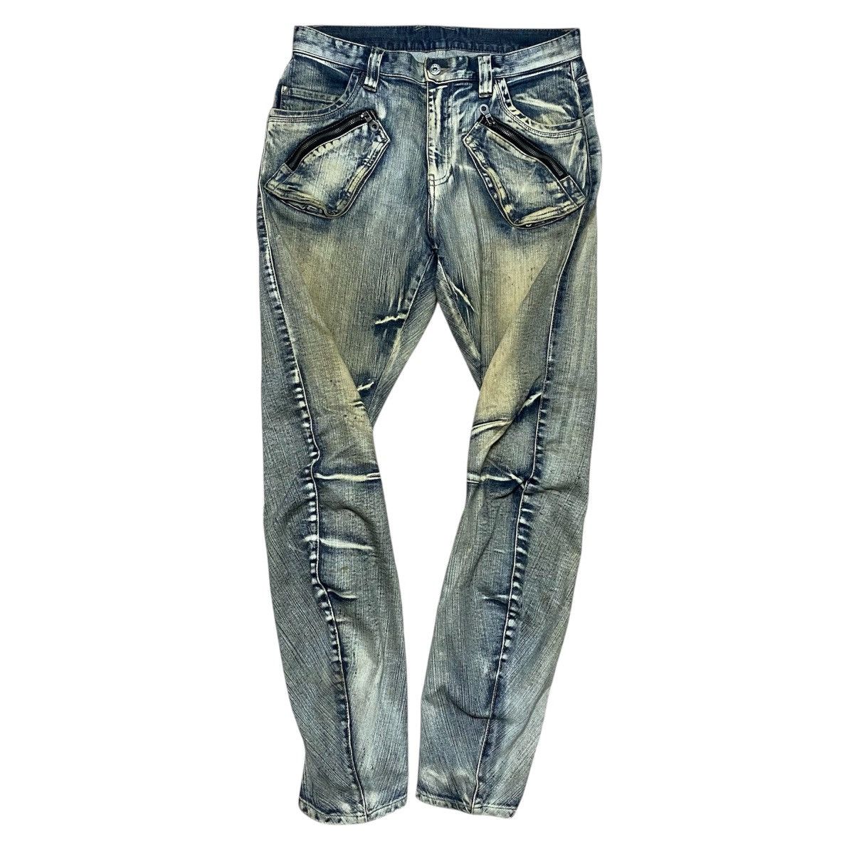 PPFM Rare‼️🔥Vintage PPFM Curved Leg Bondage Denim Pant Size US 32 / EU 48 - 4 Thumbnail
