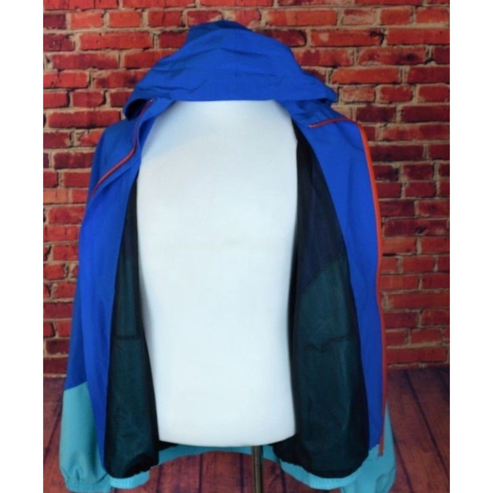 Vintage VINTAGE Ten80 Jacket Teal Cyan Blue Windbreaker Hooded Mens Large Size US L / EU 52-54 / 3 - 6 Thumbnail