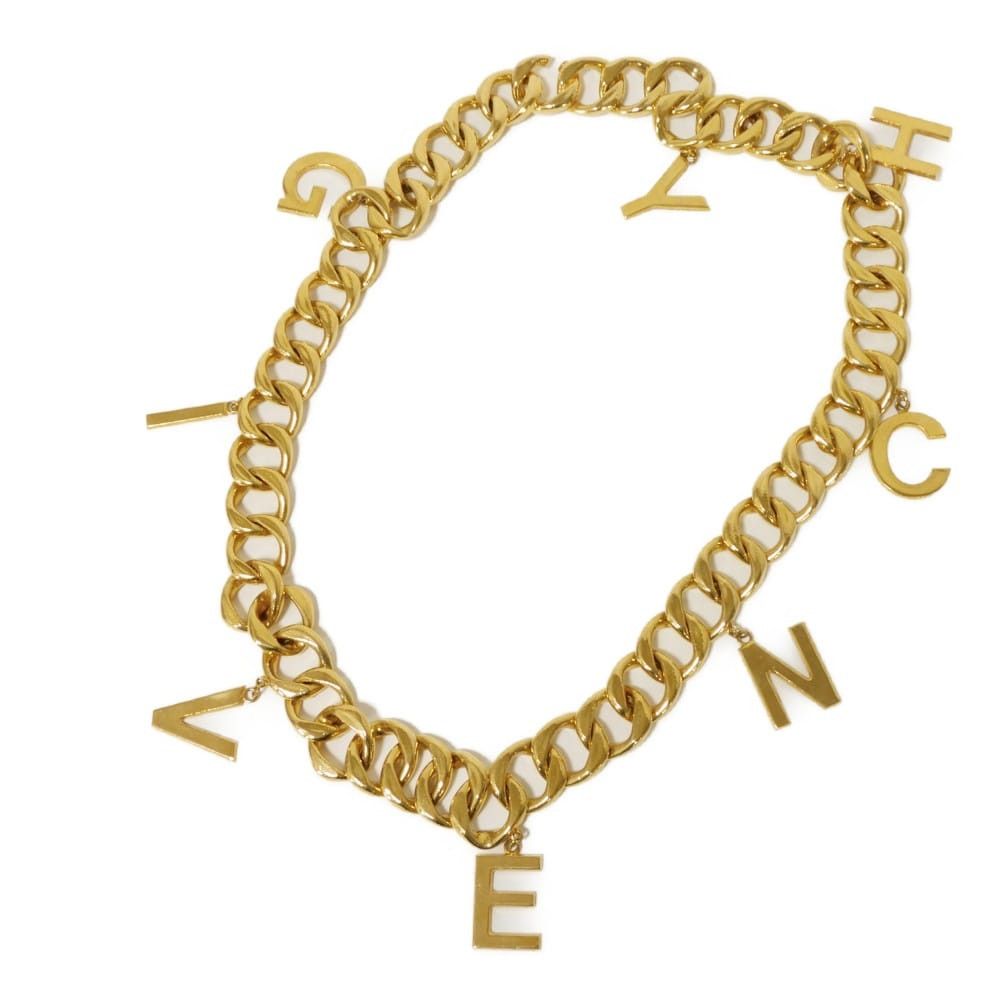 Givenchy Givenchy Logo Charm Miami Cuban Necklace Metal Necklace DUTY FREE for USA