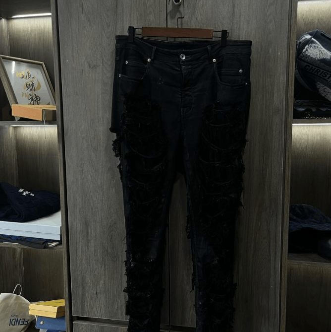 Rick Owens Rick Owens DRKSHDW Heavy Destroy Waxed Jeans Size US 34 / EU 50 - 3 Thumbnail