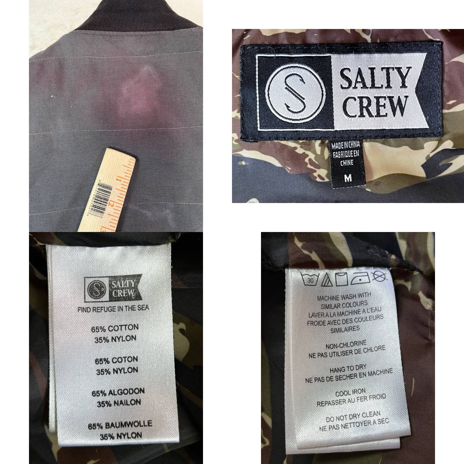 Vintage Salty Crew Vest Gray Camo Lined Snap Closure Shell Size Medium Men Regular Puffer Jacket Style Zip Logo Vest Lined Camouflage Shell Vintage: No Size US M / EU 48-50 / 2 - 8 Thumbnail