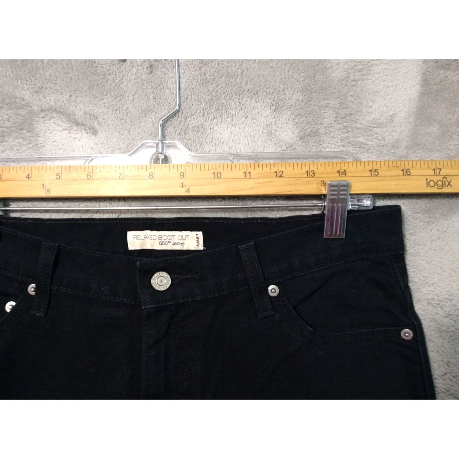 Levi's Levi's 550 Jeans Womens 10 Black Denim Relaxed Fit Bootcut Mid Rise Stretch Jeans Men? Size 32" / US 10 / IT 46 - 3 Thumbnail