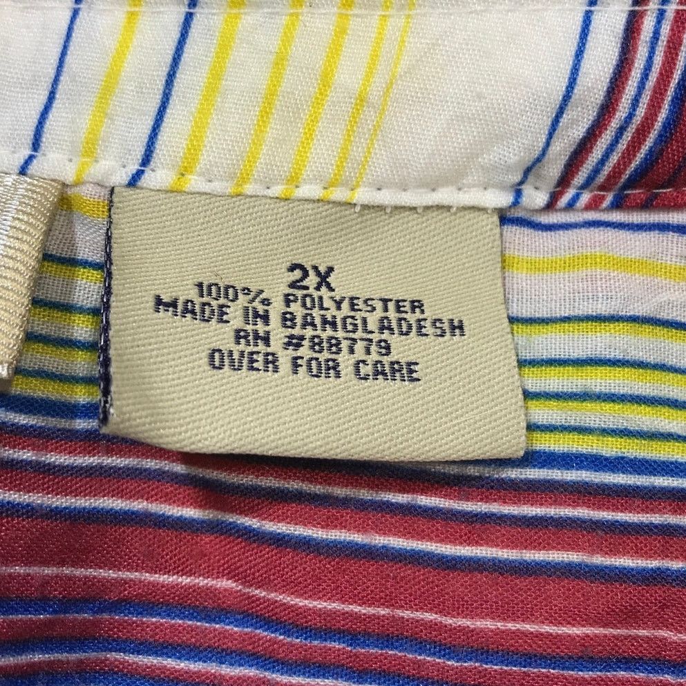 Other Lemon Grass Boho Chic Striped Tunic Blouse Women 2X Size XXL / US 16-18 / IT 52-54 - 5 Thumbnail