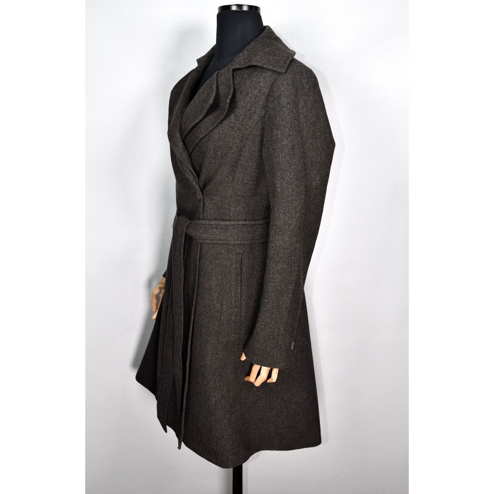 Allsaints All Saints Isabella Coat Womens Wool Brown Belted Coat UK 12 US 8 Jacket Length Mid-Length Size M / US 6-8 / IT 42-44 - 7 Thumbnail