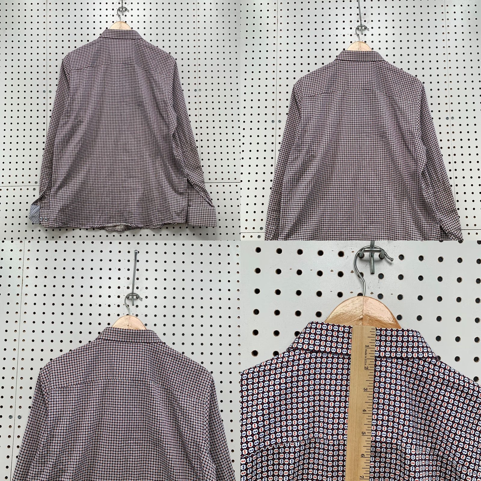 Johnston & Murphy Johnston & Murphy Shirt Multicolor Geometric Mens Medium Size US M / EU 48-50 / 2 - 8 Thumbnail