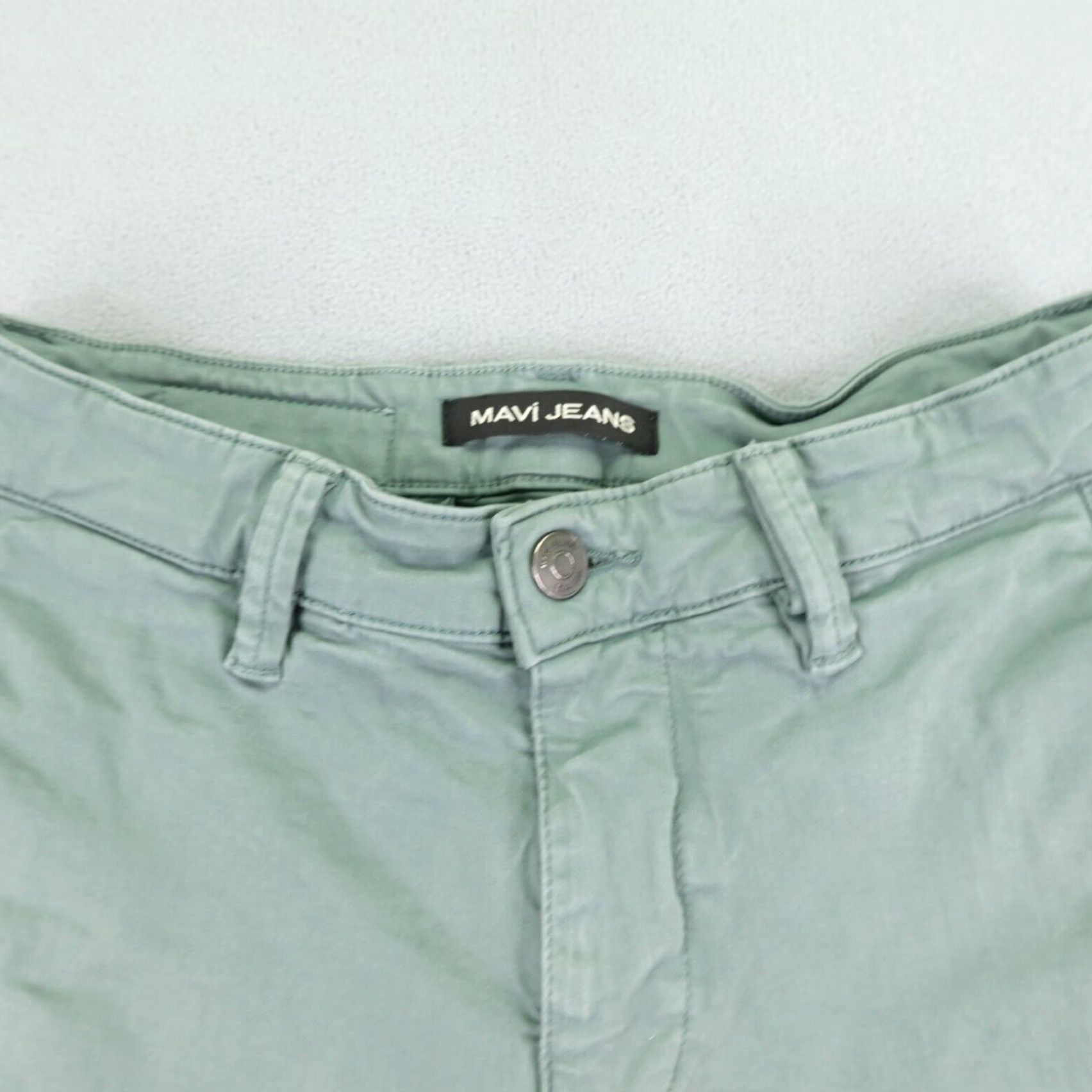Vintage Mavi Shorts Mens 30 Mint Green Chino Casual Cotton Stretch Flat Front Regular Waist 30 Front Pocket Breathable Everyday Mens Size US 30 / EU 46 - 2 Thumbnail