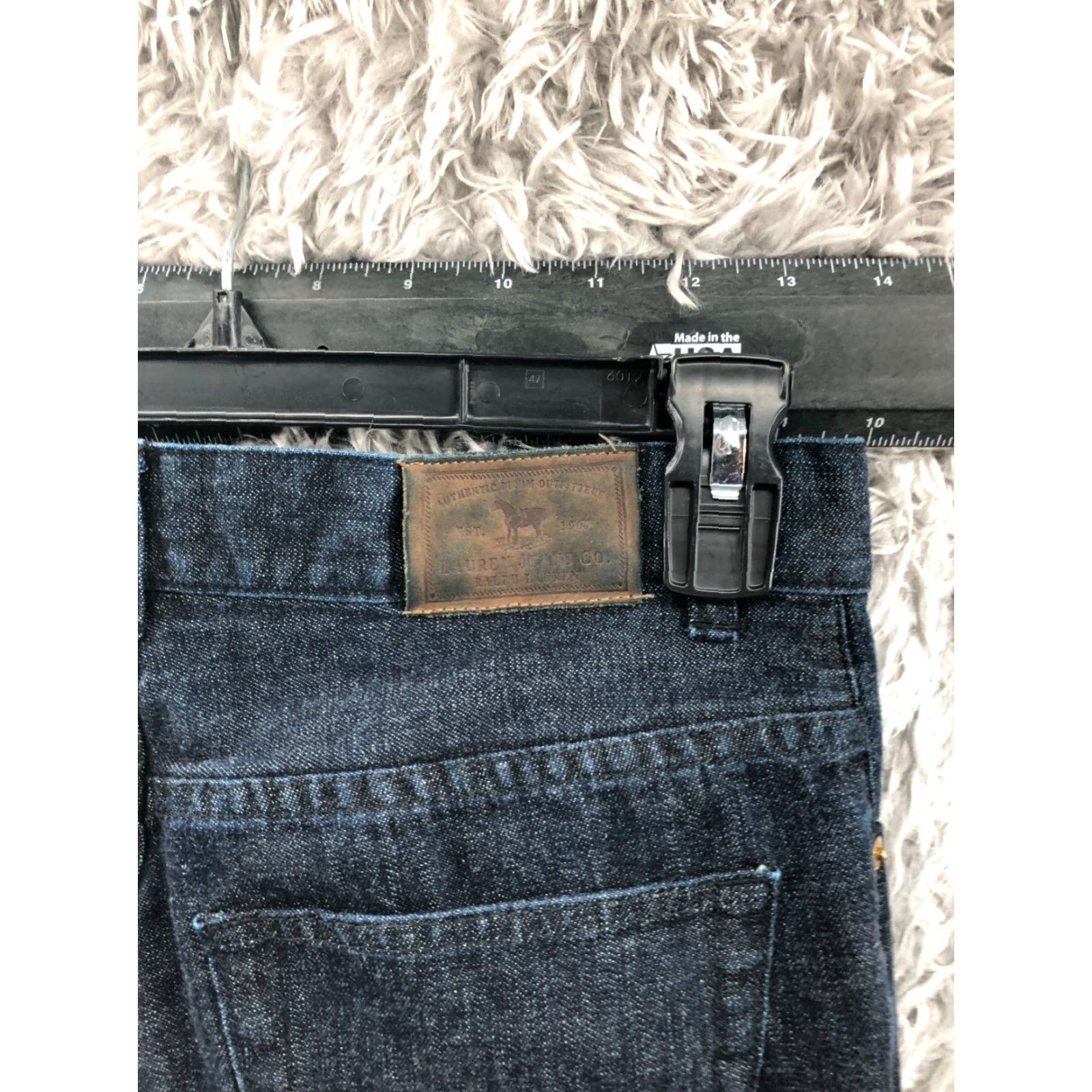CO Lauren Jeans Co Jeans Size 6 Womens Dark Blue Straight Regular 28 Inseam 31 in Denim Cotton Belt Loops 5-Pocket Classic Modern American Vintage No Size 28" / US 6 / IT 42 - 6 Thumbnail