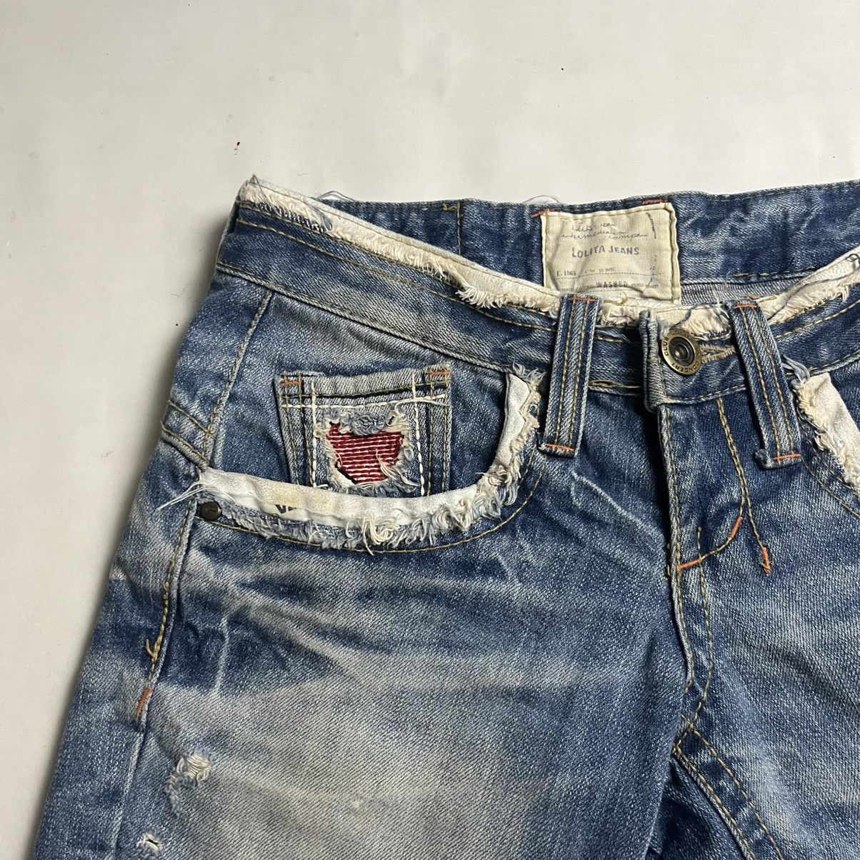 Le Grande Bleu (L.G.B.) Y2K Lolita Jeans distresss denim short Size 30" / US 8 / IT 44 - 5 Thumbnail