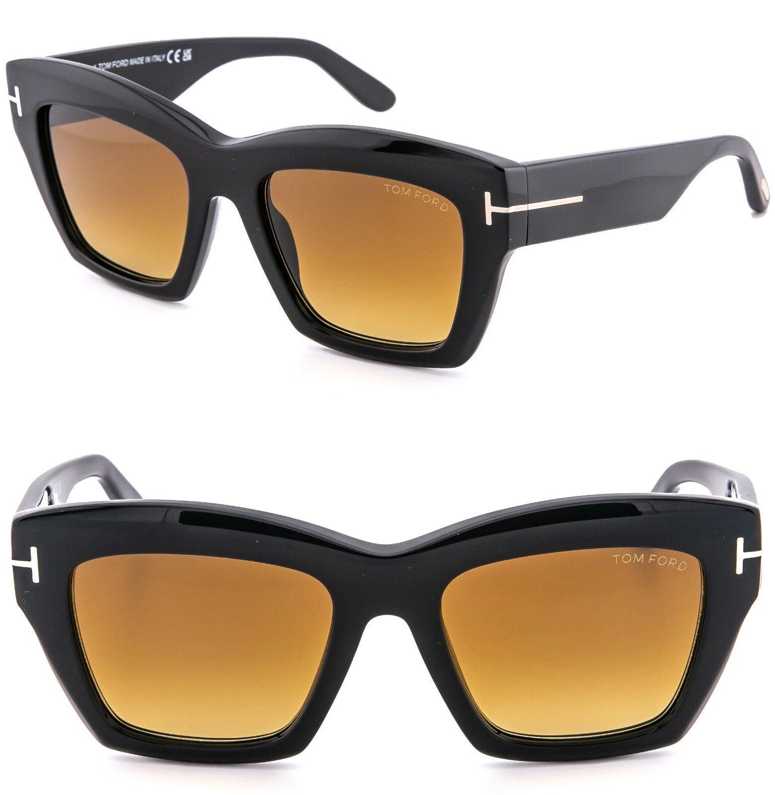 Tom Ford TOM FORD LUNA FT1191 01F Black Brown Sunglass 1191 TF1191 Size ONE SIZE - 1 Thumbnail