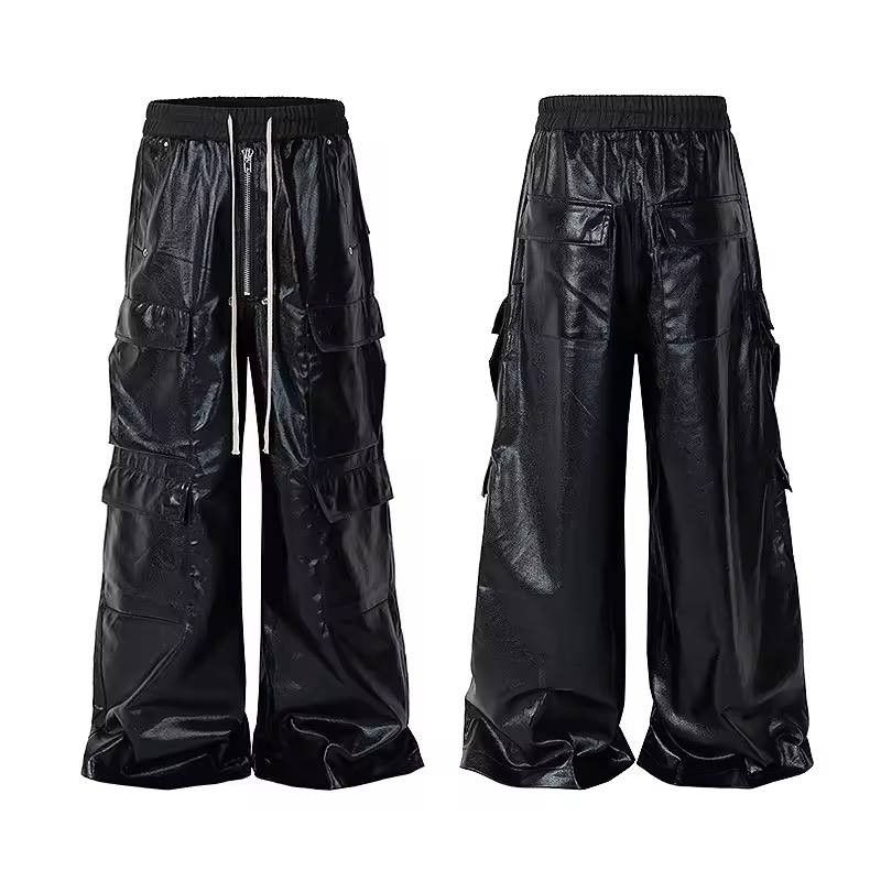 Japanese Brand × Vintage mauroicardi black shiny leather pants Size US 34 / EU 50 - 5 Thumbnail
