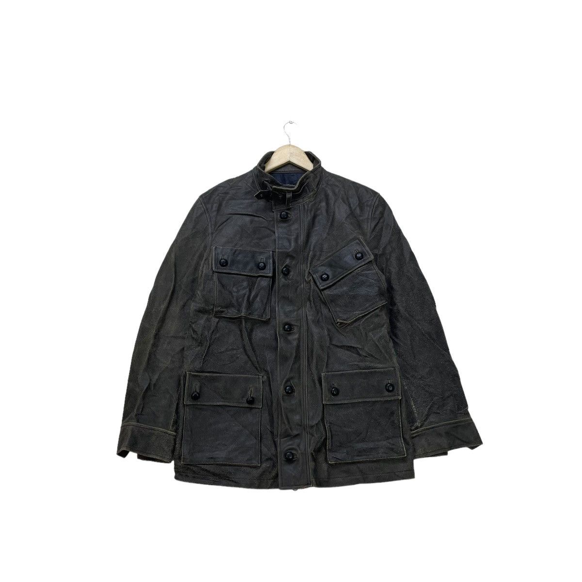PPFM 💥Vintage PPFM 90s Cow Hide Slank Pocket Leather Jacket Size US M / EU 48-50 / 2 - 2 Thumbnail