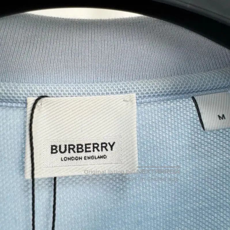 Burberry Burberry Light Blue Cotton Logo Polo Shirt. Size US M / EU 48-50 / 2 - 5 Thumbnail