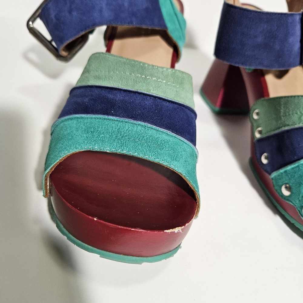 John Fluevog John Fluevog Summer of Love Dashuri Suede Clog Sandals Size US 9 / IT 39 - 7 Thumbnail