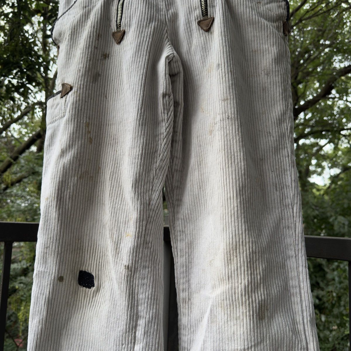 Vintage Thrashed Faded Distressed Corduroy Pants ERD Grunge Biker Size US 32 / EU 48 - 7 Thumbnail