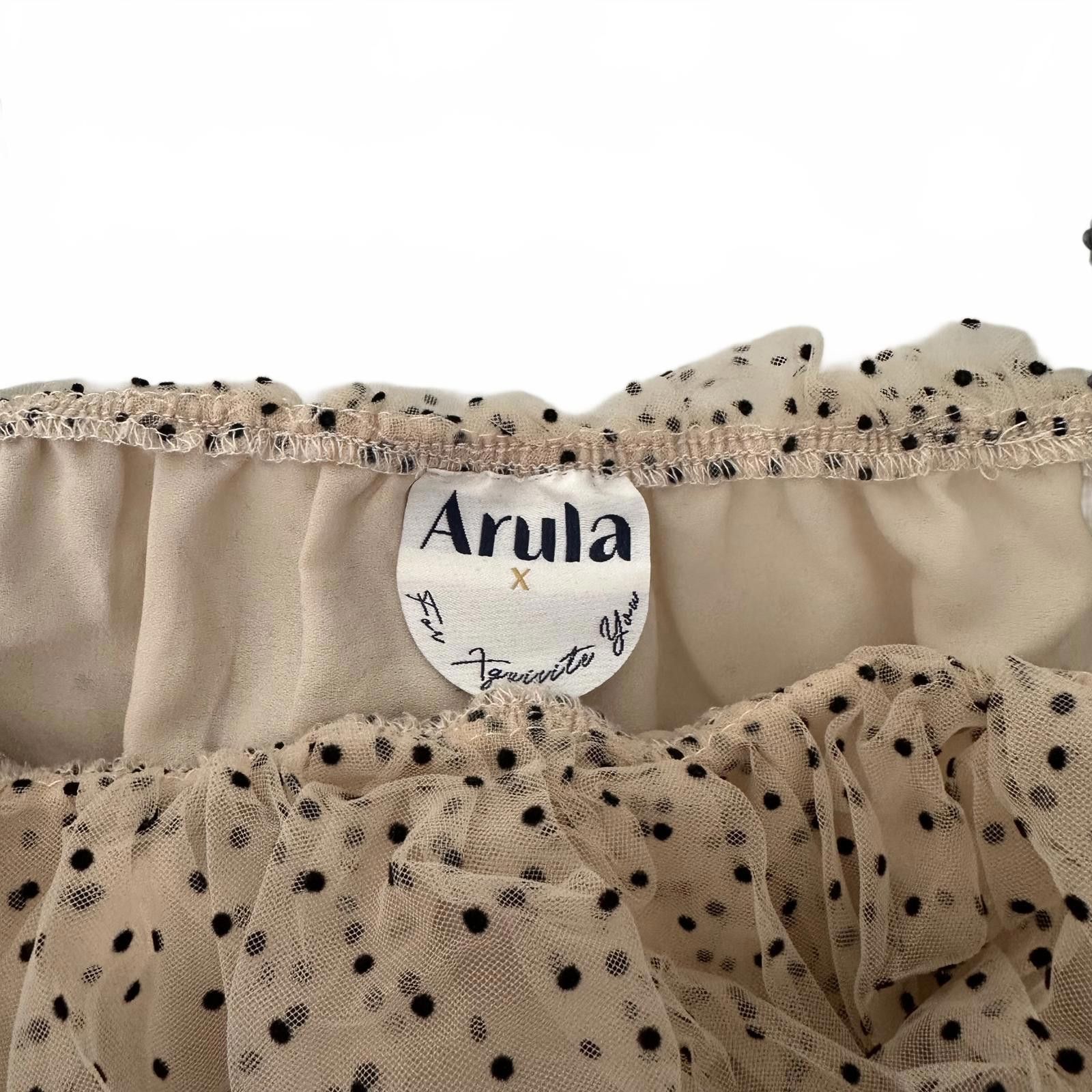 Designer NWT Chic Ruffled Polka Dot Top by Arula Size XL / US 12-14 / IT 48-50 - 3 Thumbnail