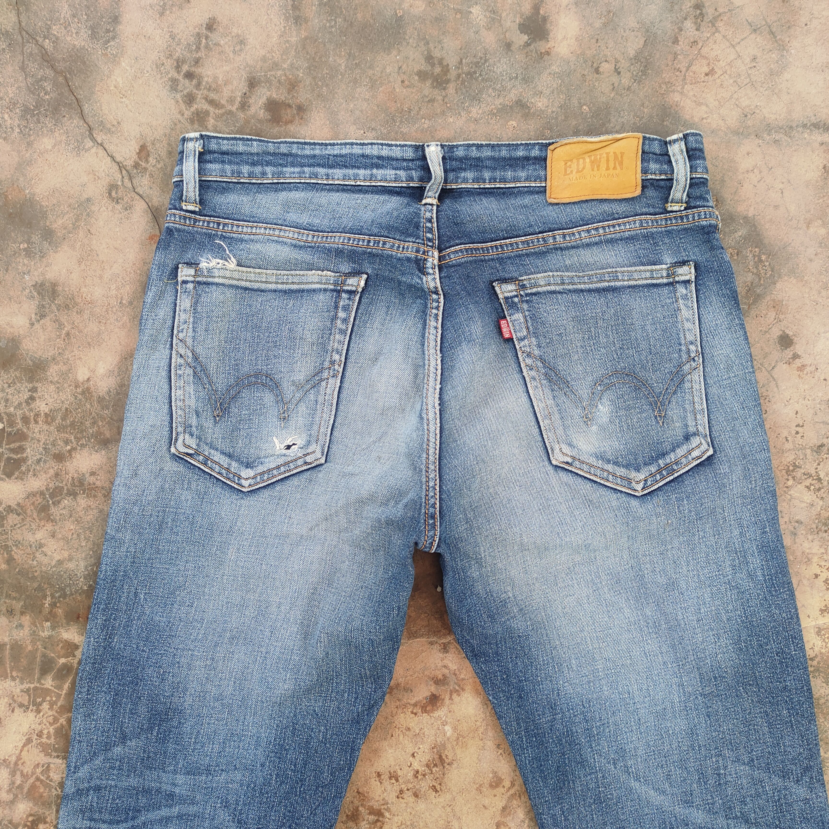 Edwin VINTAGE EDWIN SKINNY FADED RIPPED JEANS DENIM PANTS Size US 34 / EU 50 - 11 Thumbnail