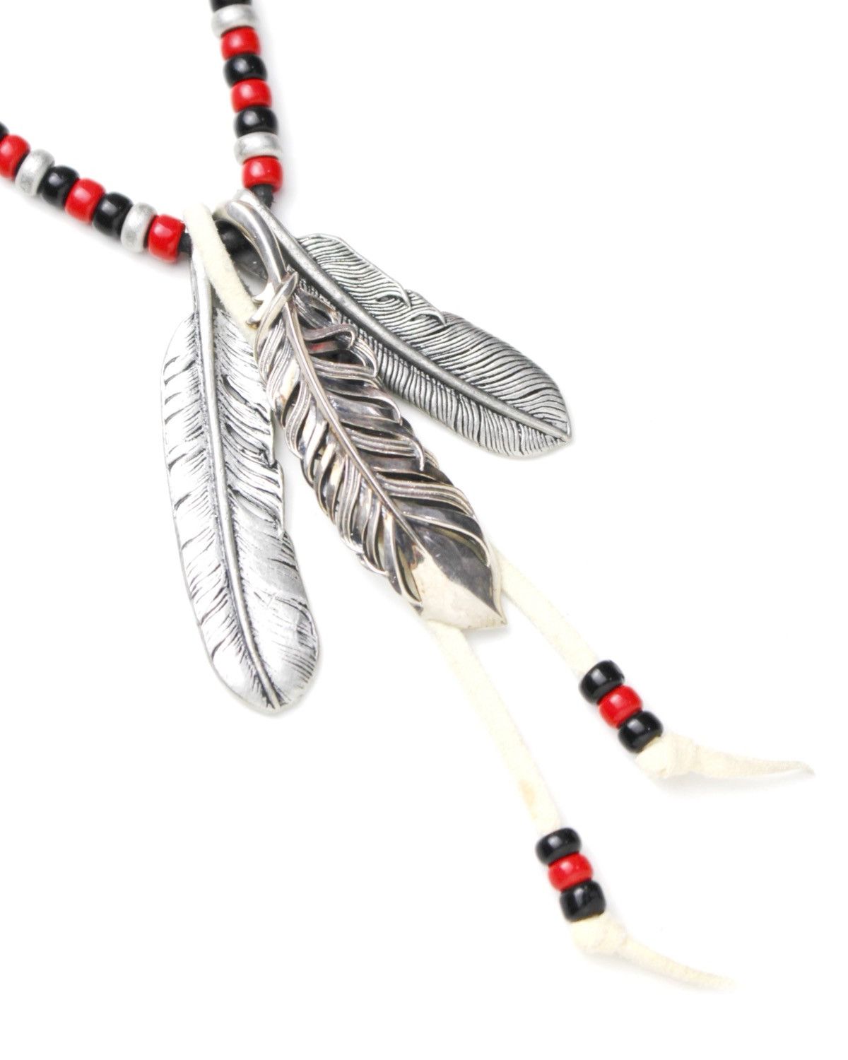 Vintage 2000S JAPANESE HANDCRAFTED NATIVE FEATHER SILVER NECKLACE Size ONE SIZE - 3 Thumbnail
