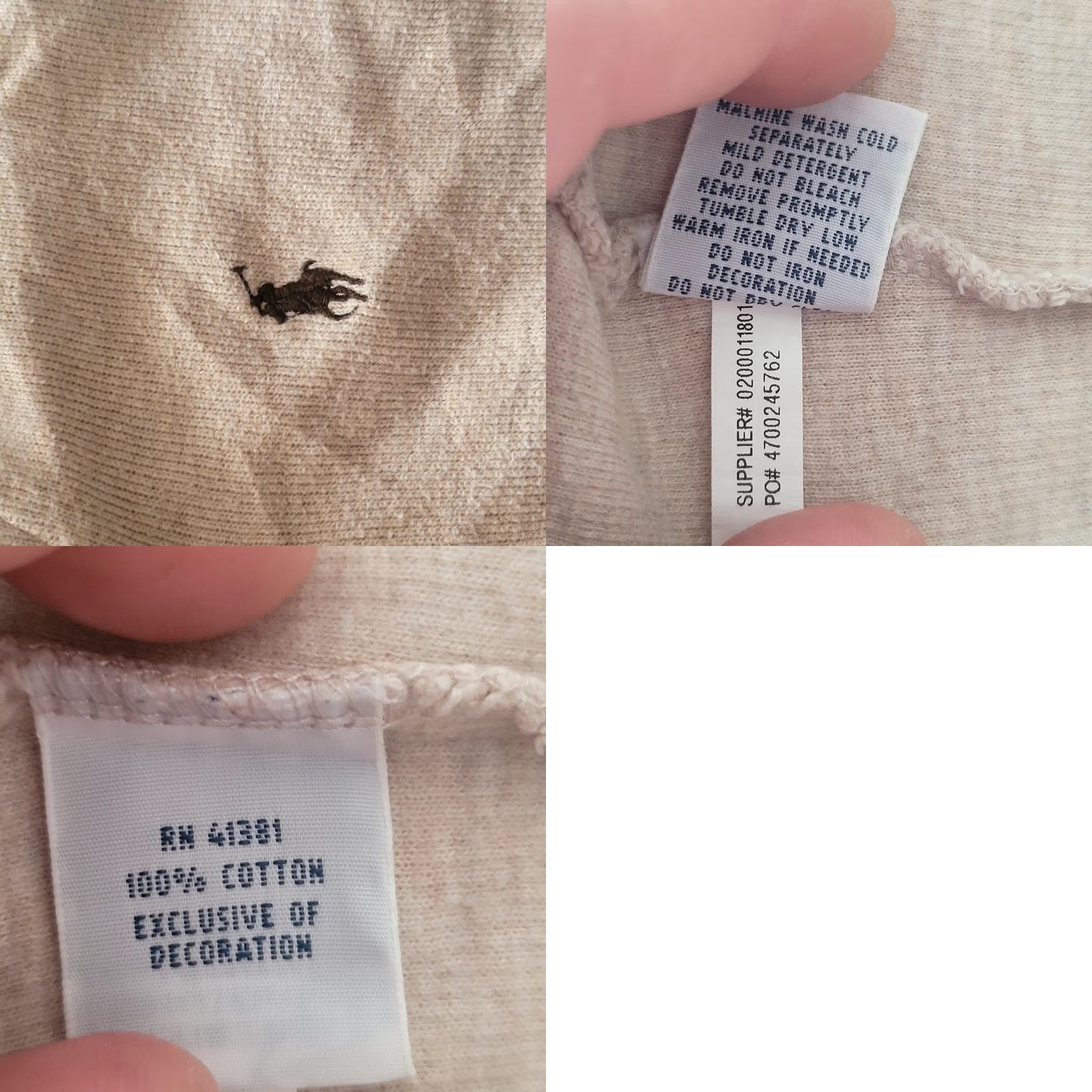 Polo Ralph Lauren Polo Ralph Lauren Beige Shawl Collar Sweatshirt – L Jumper Men Beige Shawl Collar Pullover Vintage Polo Ralph Lauren Mens Size US L / EU 52-54 / 3 - 9 Thumbnail