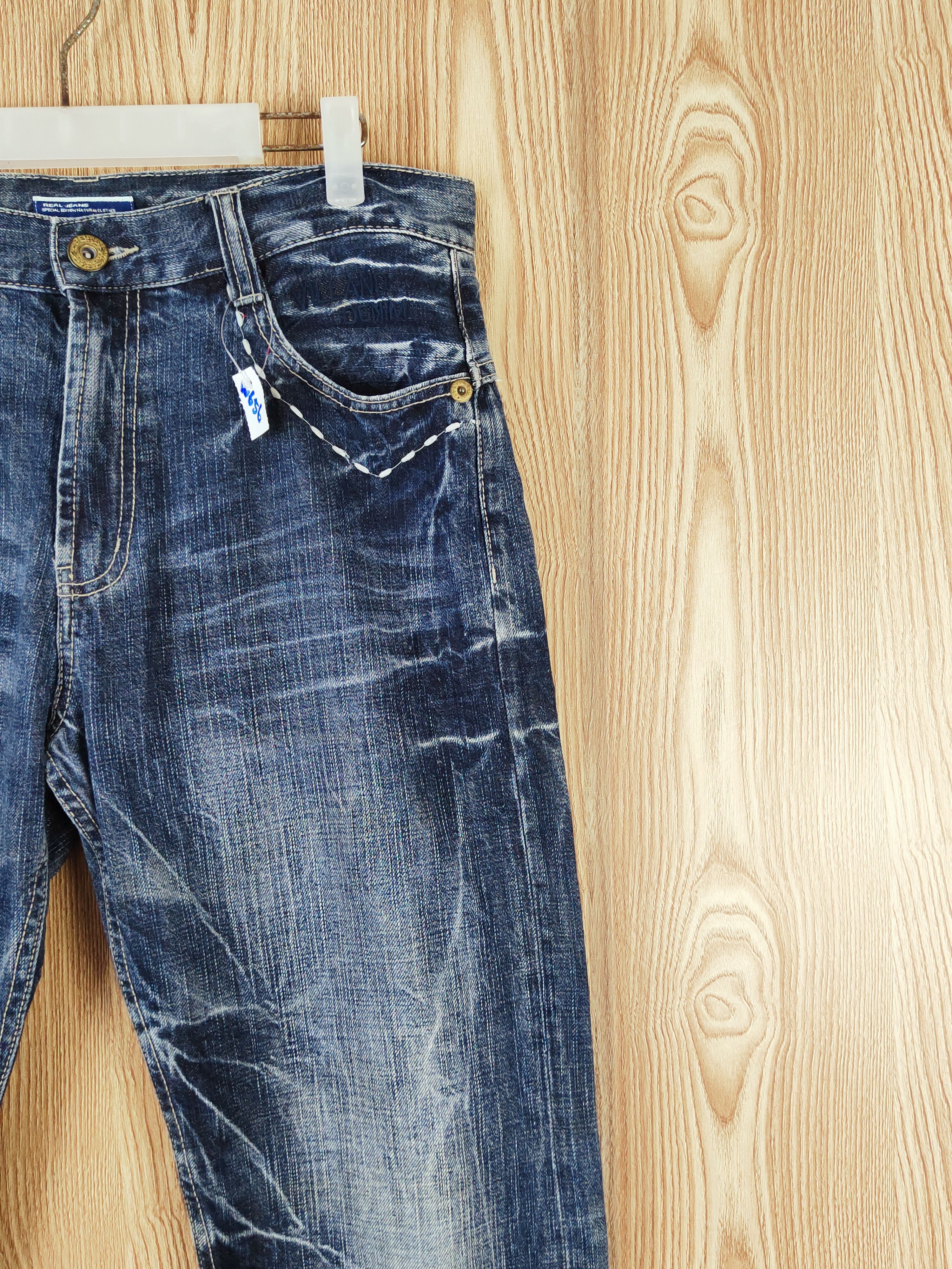 Japanese Brand Villand Dark Blue Distressed Ripped Jeans #W656 Size US 32 / EU 48 - 5 Thumbnail