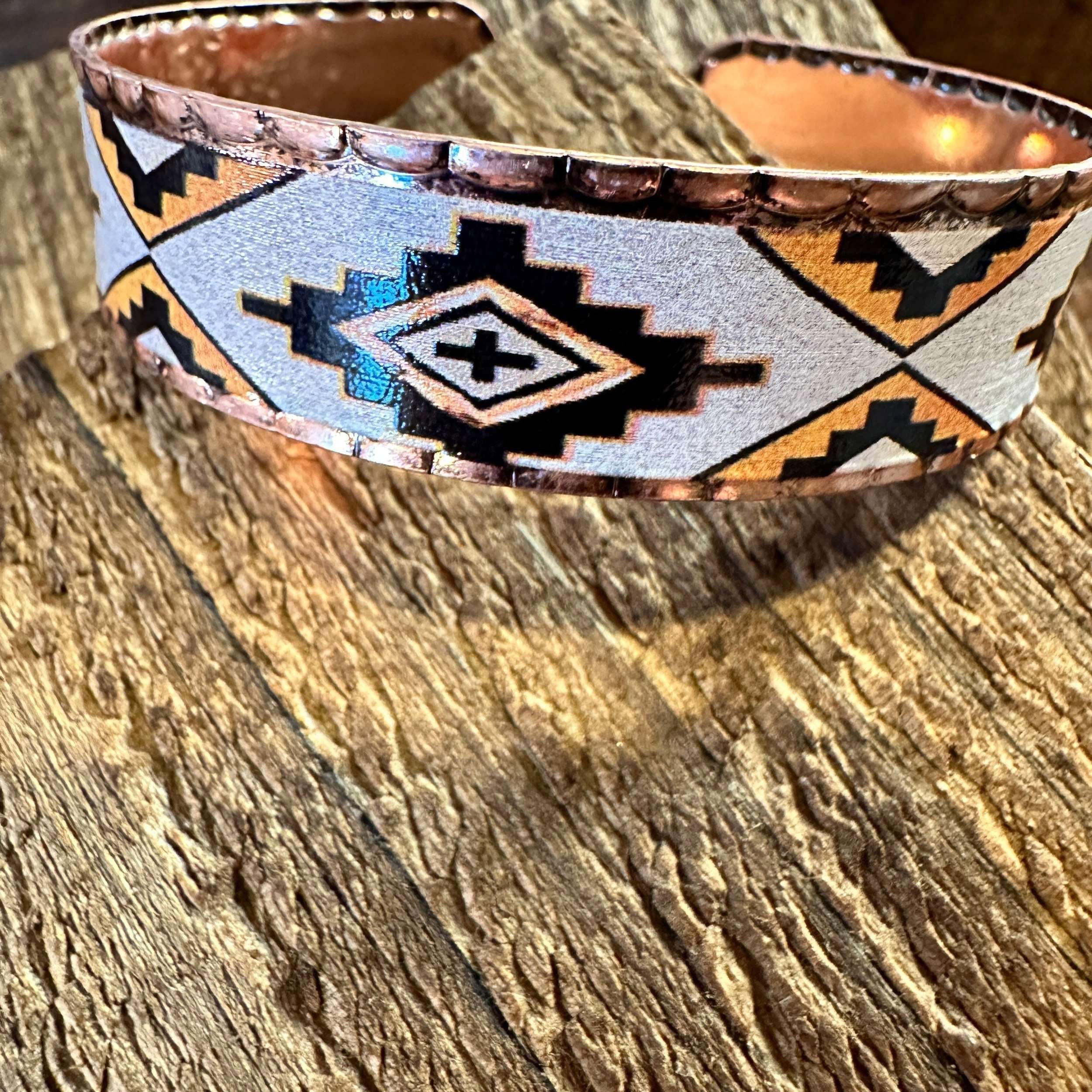 Other Handmade Boho Native American Navajo Copper Narrow Cuff Brac Size ONE SIZE - 9 Thumbnail