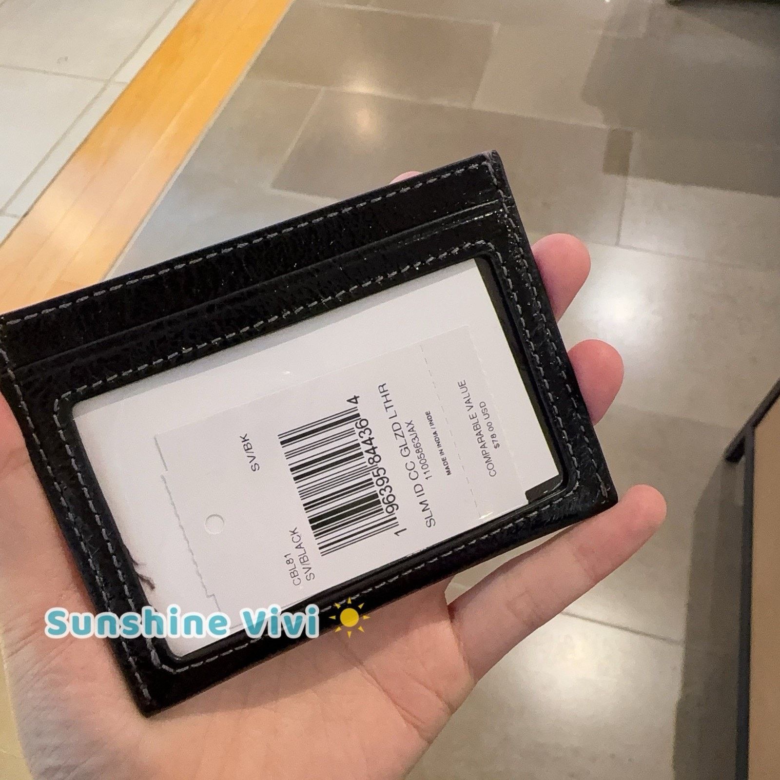 Coach NWT Coach Slim Id Card Case CBL81 Shiny leather Black Size ONE SIZE - 3 Thumbnail