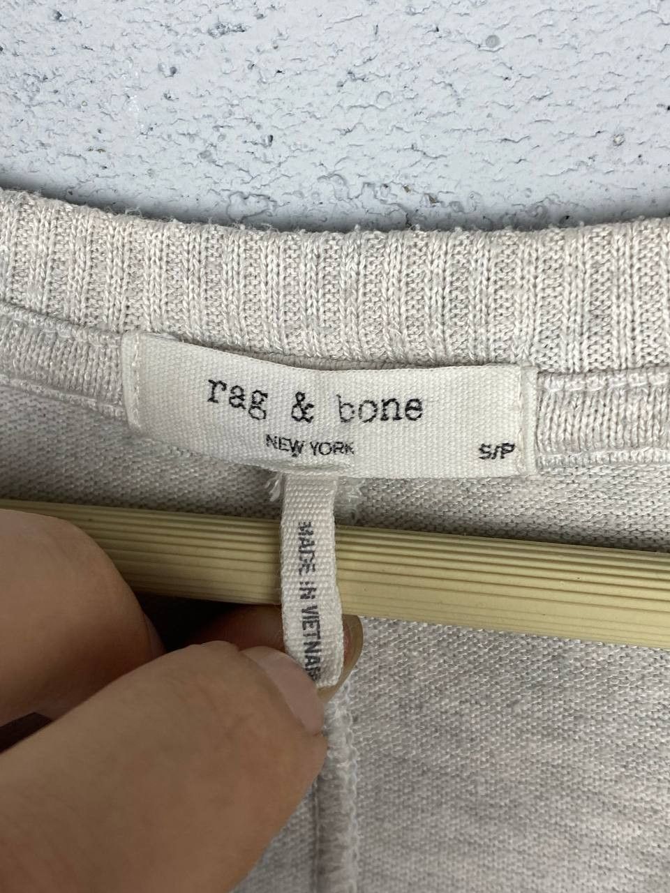 Rag & Bone Rag & Bone Grey V Neck Knitted T Shirt Size S / US 4 / IT 40 - 5 Thumbnail