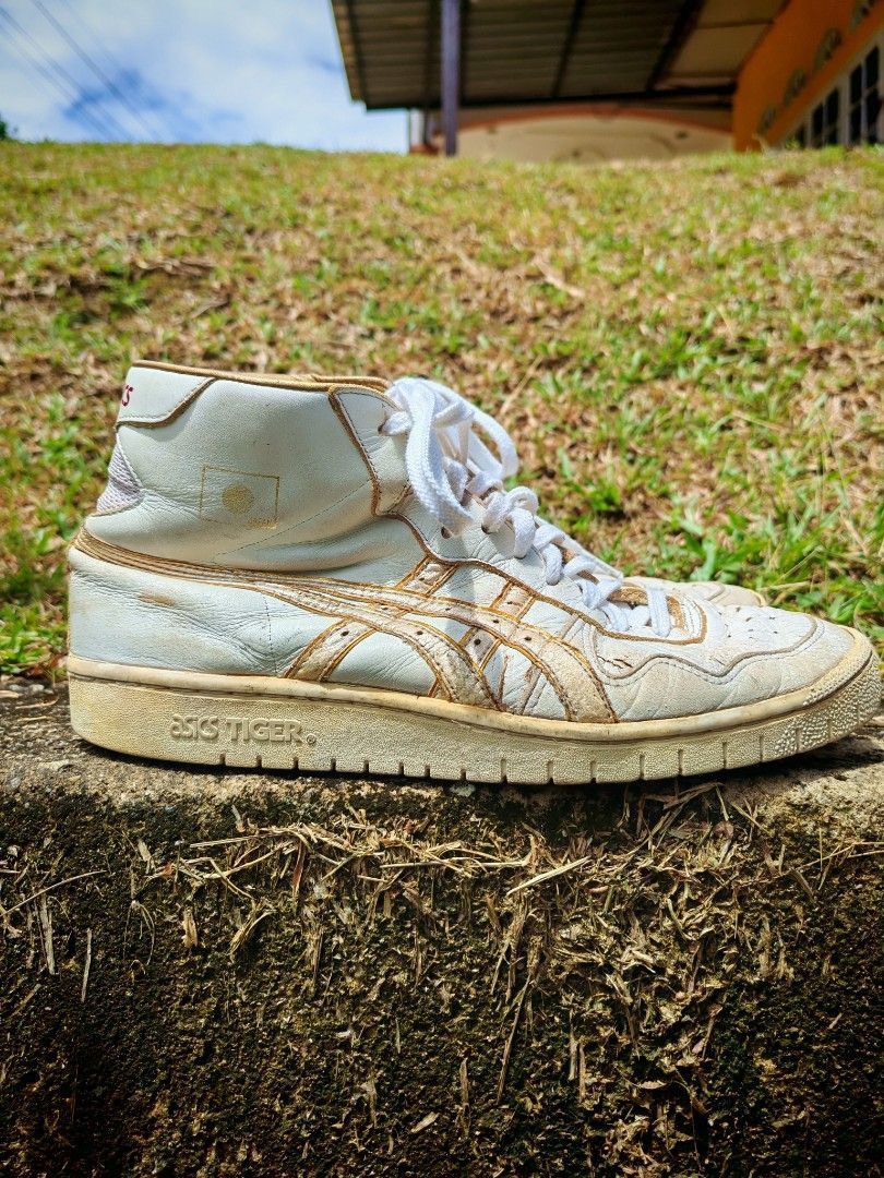 Asics Vintage ASICS Tiger Progold High Top White Gold Size US 9 / EU 42 - 8 Thumbnail