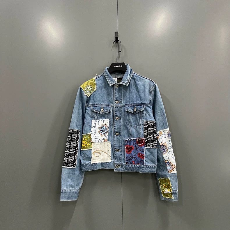 Loewe LOEWE Bright patch doodle painted denim jacket Size XS / US 0-2 / IT 36-38 - 1 Thumbnail