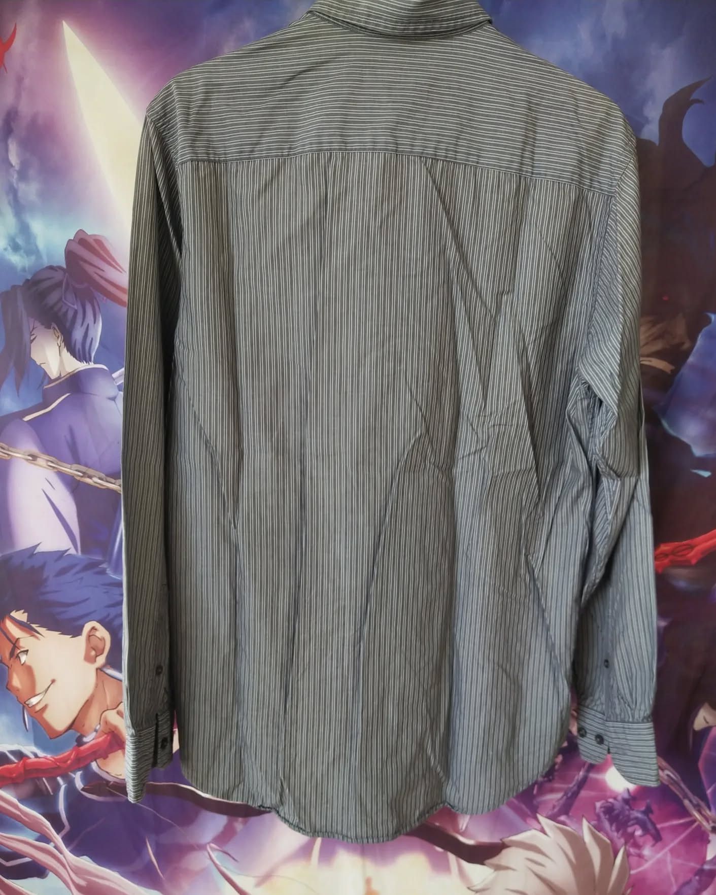 Armani Exchange Armani Exchange Stripes Grey Casual Shirt Size US M / EU 48-50 / 2 - 2 Thumbnail