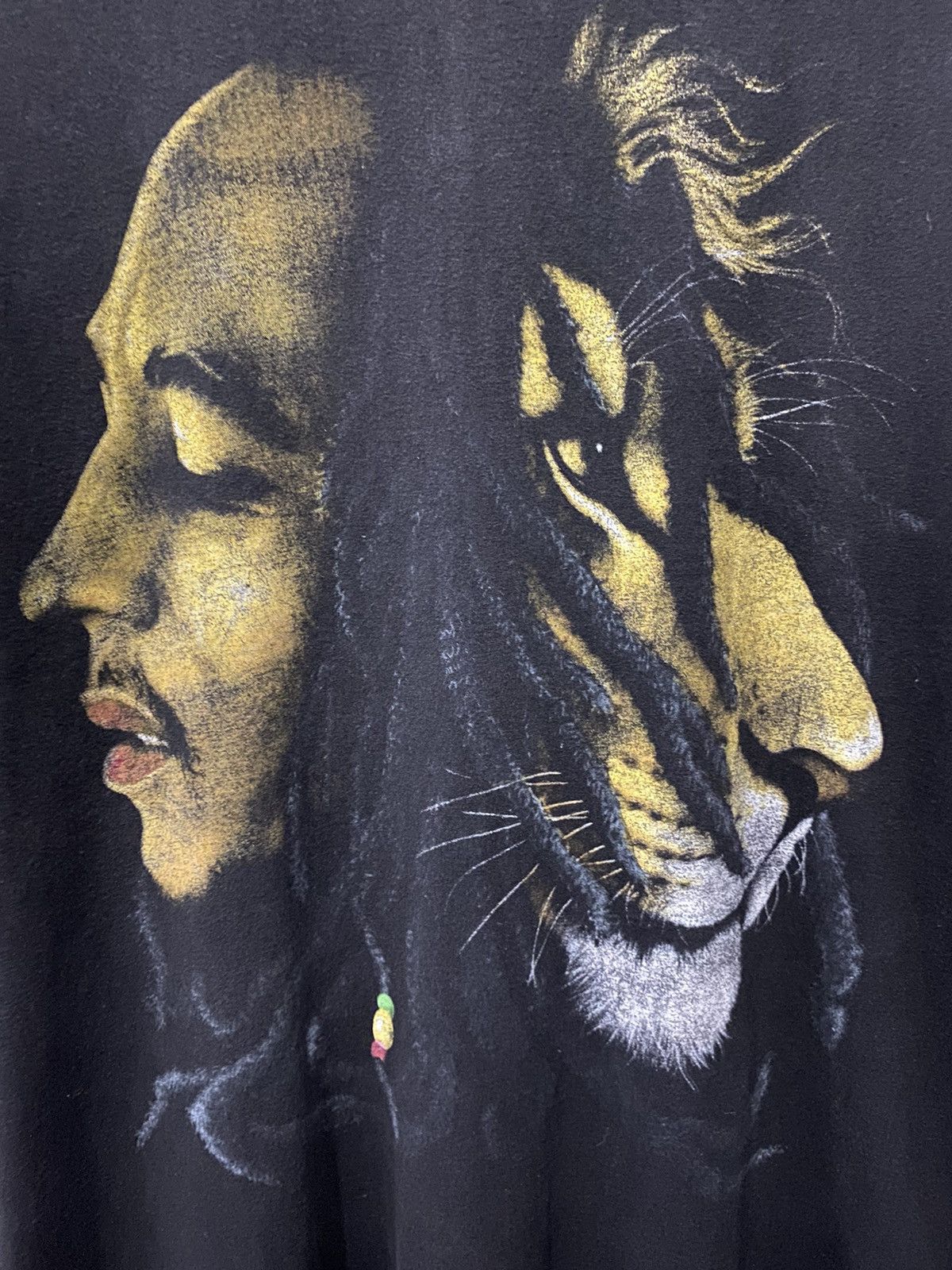 Bob Marley × Rap Tees × Vintage 🔥RARE🔥 Vintage Bob Marley Lion Head tee y2k Size US XL / EU 56 / 4 - 2 Thumbnail