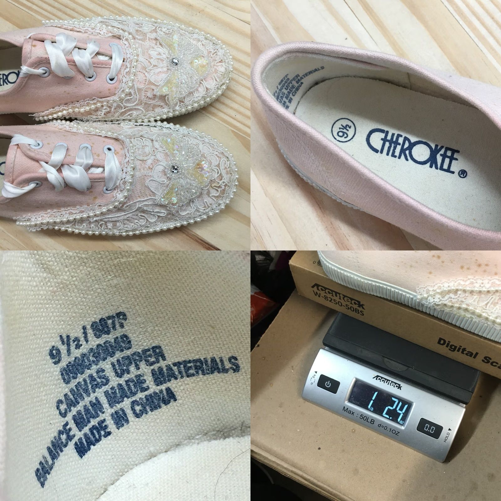 Cherokee Cherokee Shoes Womens Casual Low Top Lace Sneakers Pink White Fabric Lace Up 9.5 Size L / US 10 / IT 46 - 10 Thumbnail