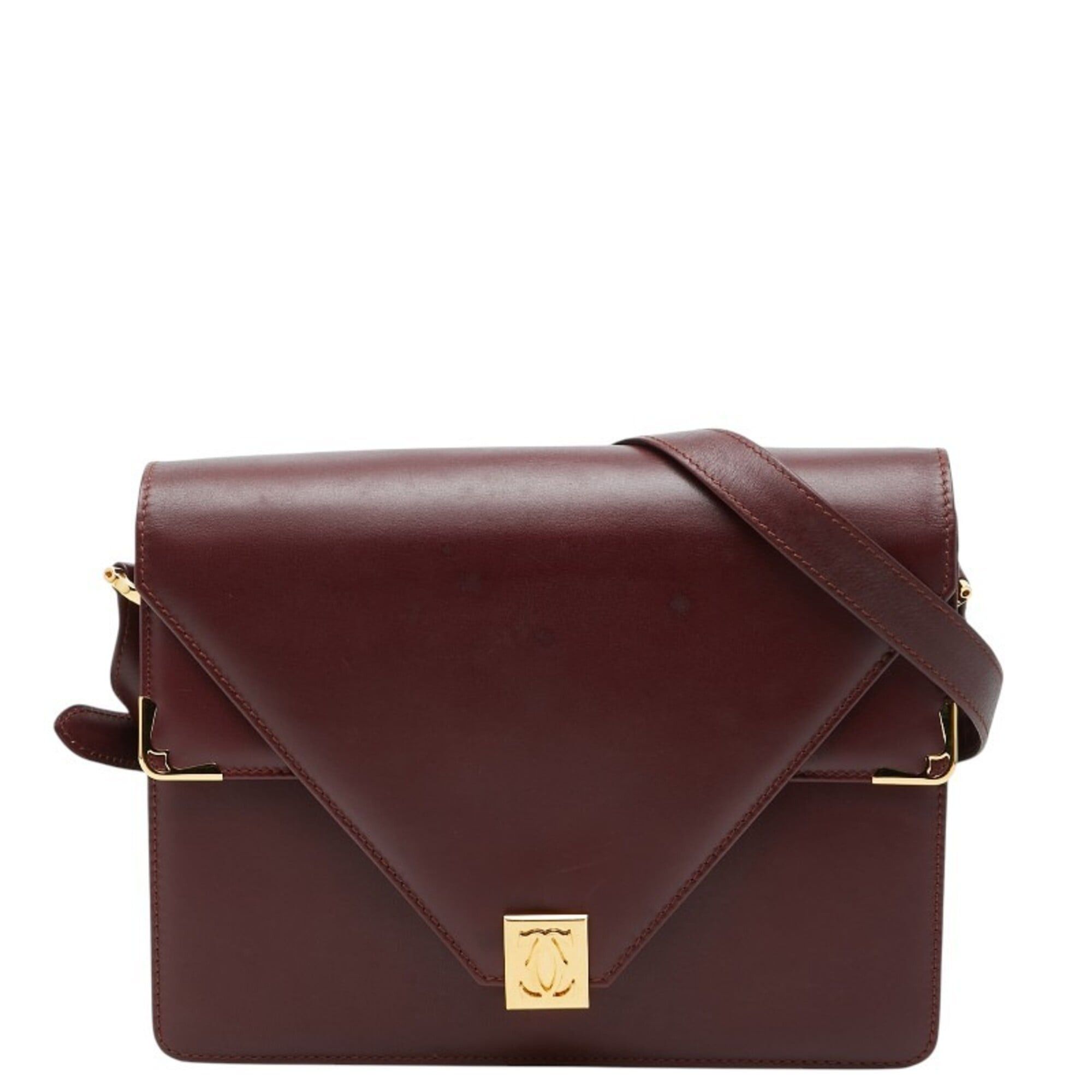 Cartier Cartier Must Line Shoulder Bag, Bordeaux/Wine Red Leather, Women's. Size ONE SIZE - 1 Thumbnail