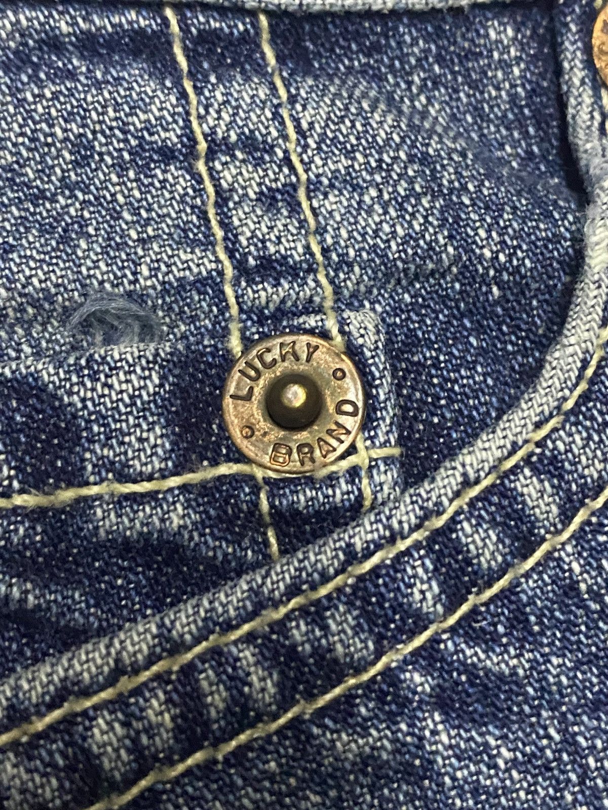 Lucky Brand Vintage Lucky Brand Dungaree Light Wash Flare Jeans Size US 29 - 8 Thumbnail