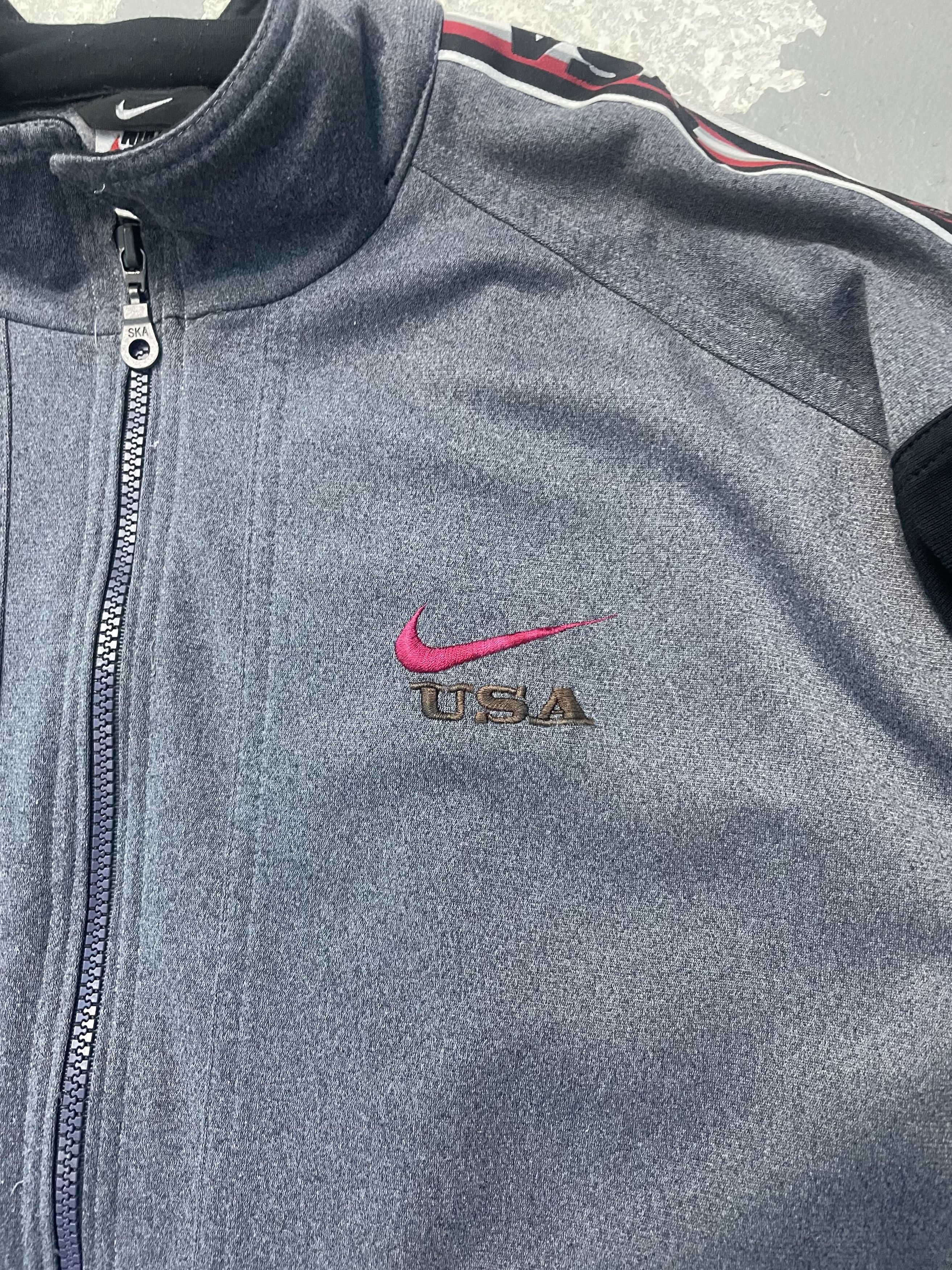 Nike Nike USA Track Jacket Gray Swoosh Large Size US L / EU 52-54 / 3 - 2 Thumbnail