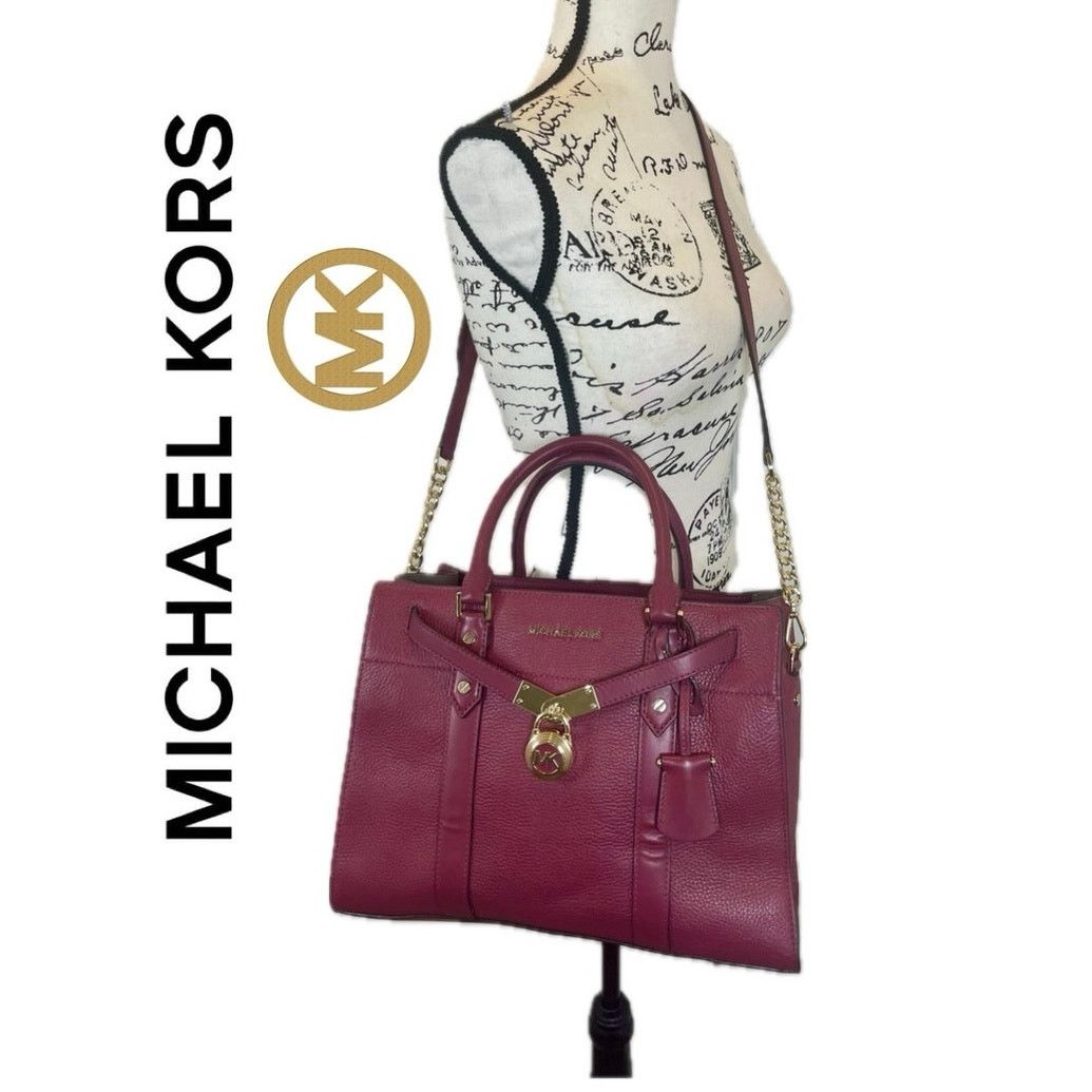 Michael Kors MICHAEL KORS NOUVEAU SATCHEL BAG PADLOCK KEY CROSSBODY BERRY Size ONE SIZE - 1 Thumbnail