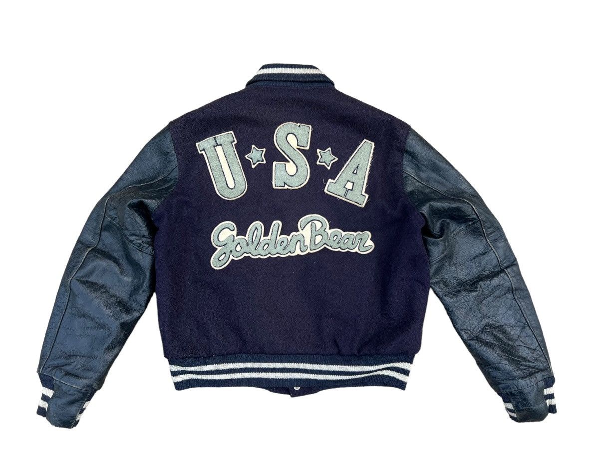 Golden Bear Vintage 70s Golden Bear Patina Leather Varsity Jacket Size US L / EU 52-54 / 3 - 20 Thumbnail