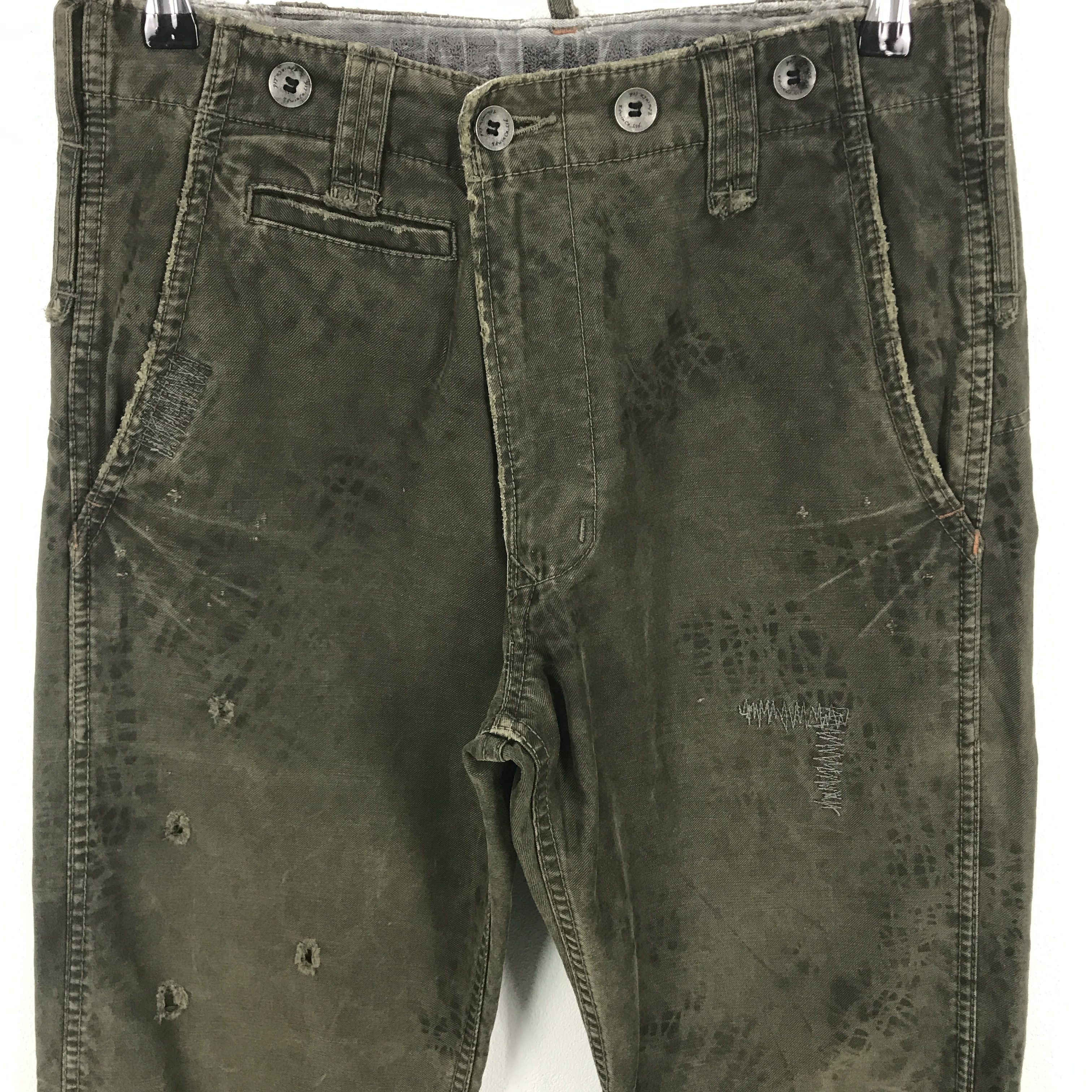 Edwin × Japanese Brand Rare Edwin 505 khaki Drak Green distressed design pants Size US 30 / EU 46 - 3 Thumbnail
