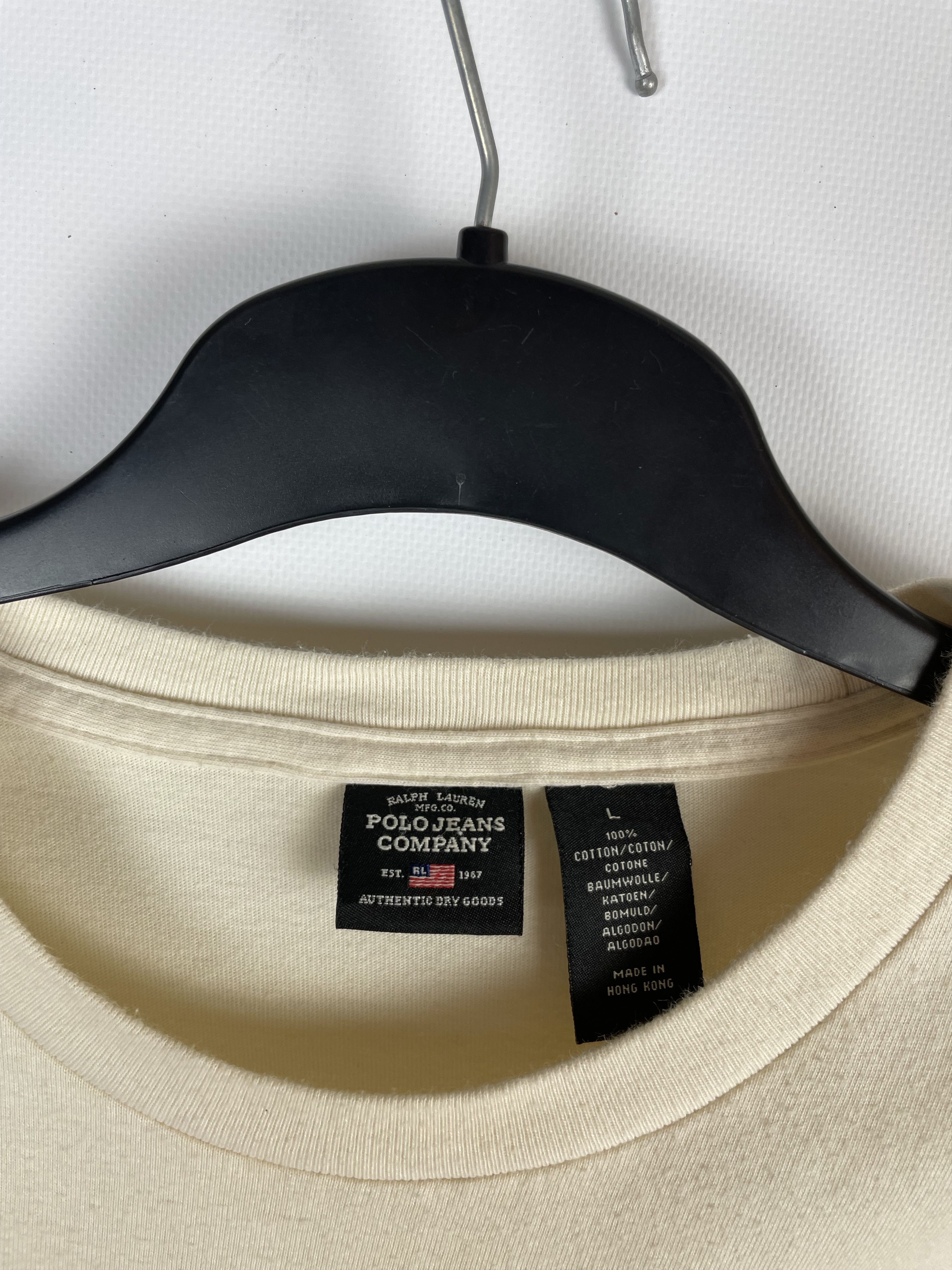 Polo Ralph Lauren × Ralph Lauren × Vintage Vintage Polo Jeans Co Mens Long Sleeve T-Shirts Size US L / EU 52-54 / 3 - 4 Thumbnail