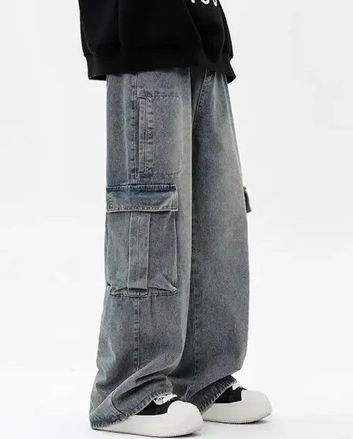 Jean Y2K Vintage Men Cargo Jeans Size US 26 / EU 42 - 2 Thumbnail