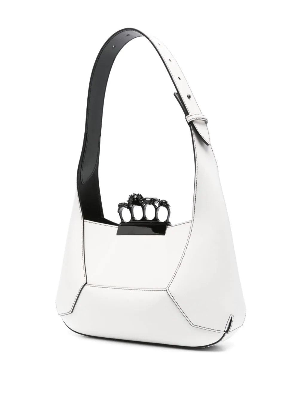 Alexander McQueen o1s22i1n1024 Size: OS / Jewelled Hobo Bag in White Size ONE SIZE - 3 Thumbnail
