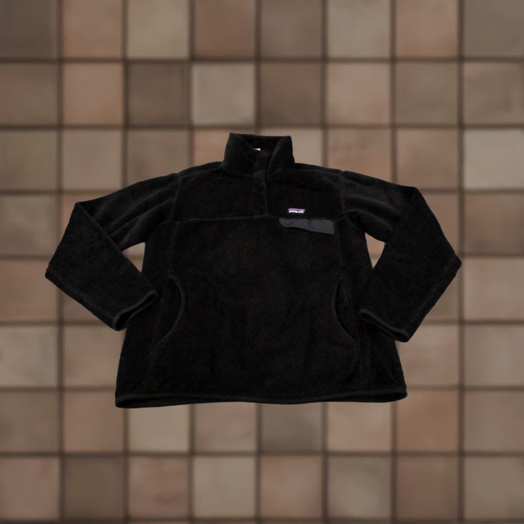 Patagonia Patagonia Jacket Womens M Black Snap Fleece Outdoor Casual Windproof Pockets Thermal Regular Size M / US 6-8 / IT 42-44 - 1 Thumbnail