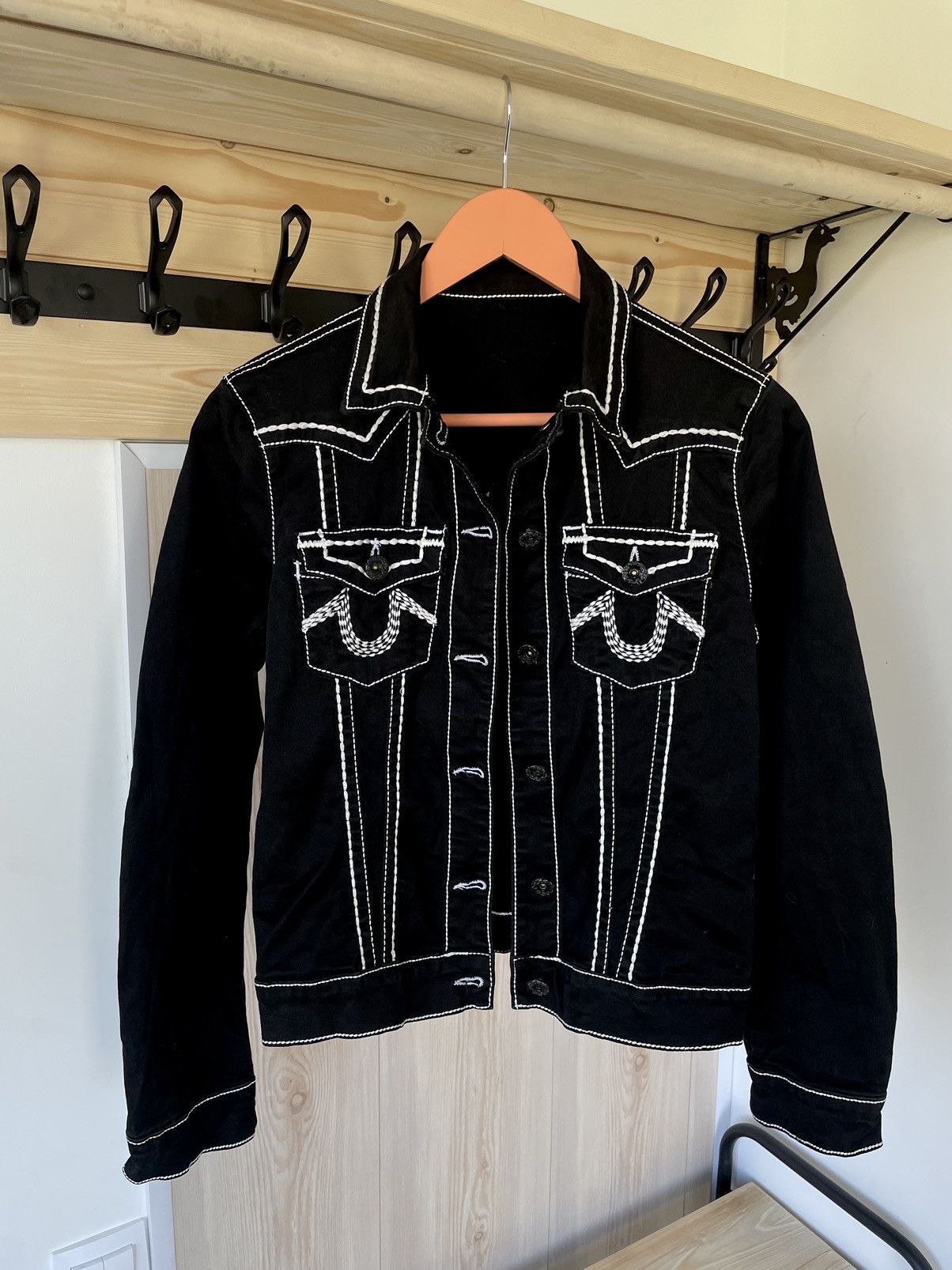 True Religion × Vintage True Religion Jimmy Trucker Jacket Y2K Rare Size US L / EU 52-54 / 3 - 1 Thumbnail