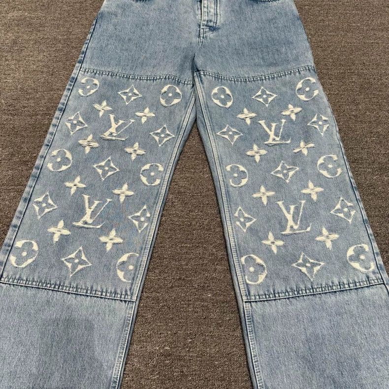 Louis Vuitton Louis Vuitton Blue presbyopic full-print jeans Size US 32 / EU 48 - 5 Thumbnail