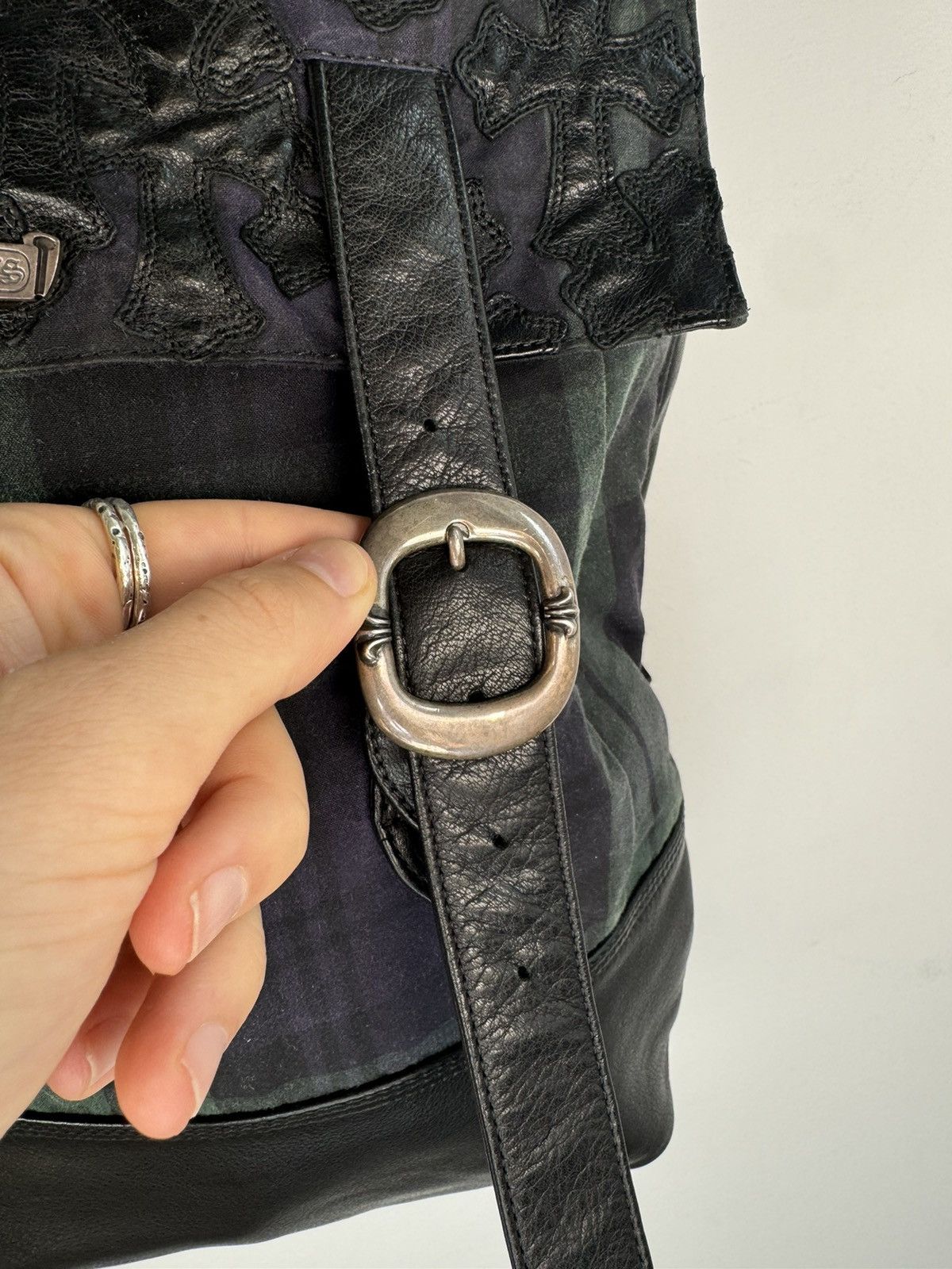 Chrome Hearts ULTIMATE GRAIL🏁EARLY 2000'S PLAID CROSS PATCH MOTO BACKPACK Size ONE SIZE - 12 Thumbnail