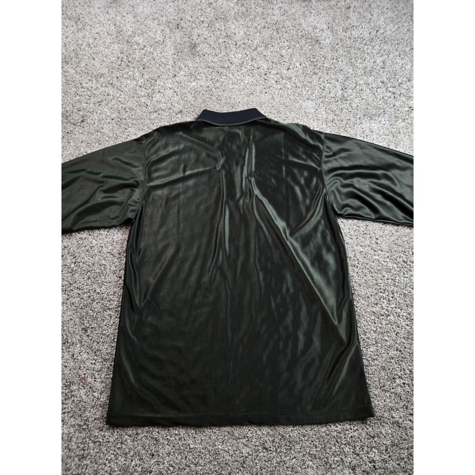 Vintage VINTAGE Street Culture Polo Shirt Mens L Green 1/4 Zip Shiny Dazzle Y2K Shirt Mens Green Polo 90s Size US L / EU 52-54 / 3 - 7 Thumbnail