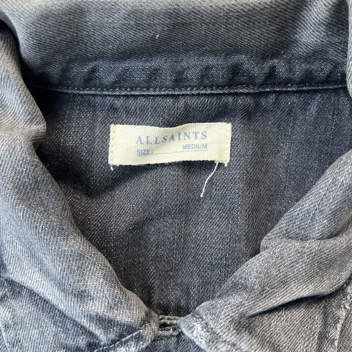 Allsaints ALLSAINTS Gambola Gray Distressed Denim Jacket Size US M / EU 48-50 / 2 - 5 Thumbnail