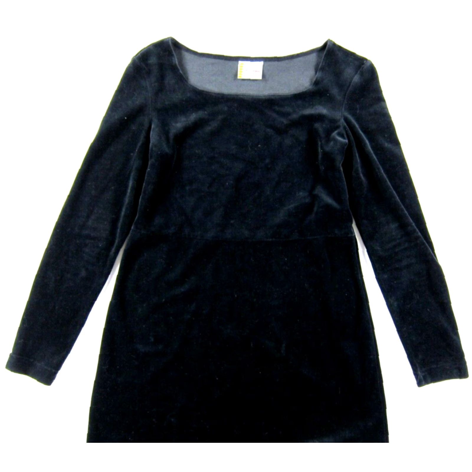 Vintage VINTAGE Hanna Andersson Cotton Velvet Black Long Sleeve Sheath Tunic Dress XS Size XS / US 0-2 / IT 36-38 - 4 Thumbnail