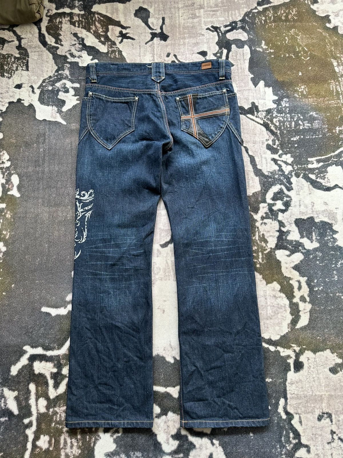 Japanese Brand Y2K NCFM indigo denim Size US 35 - 3 Thumbnail